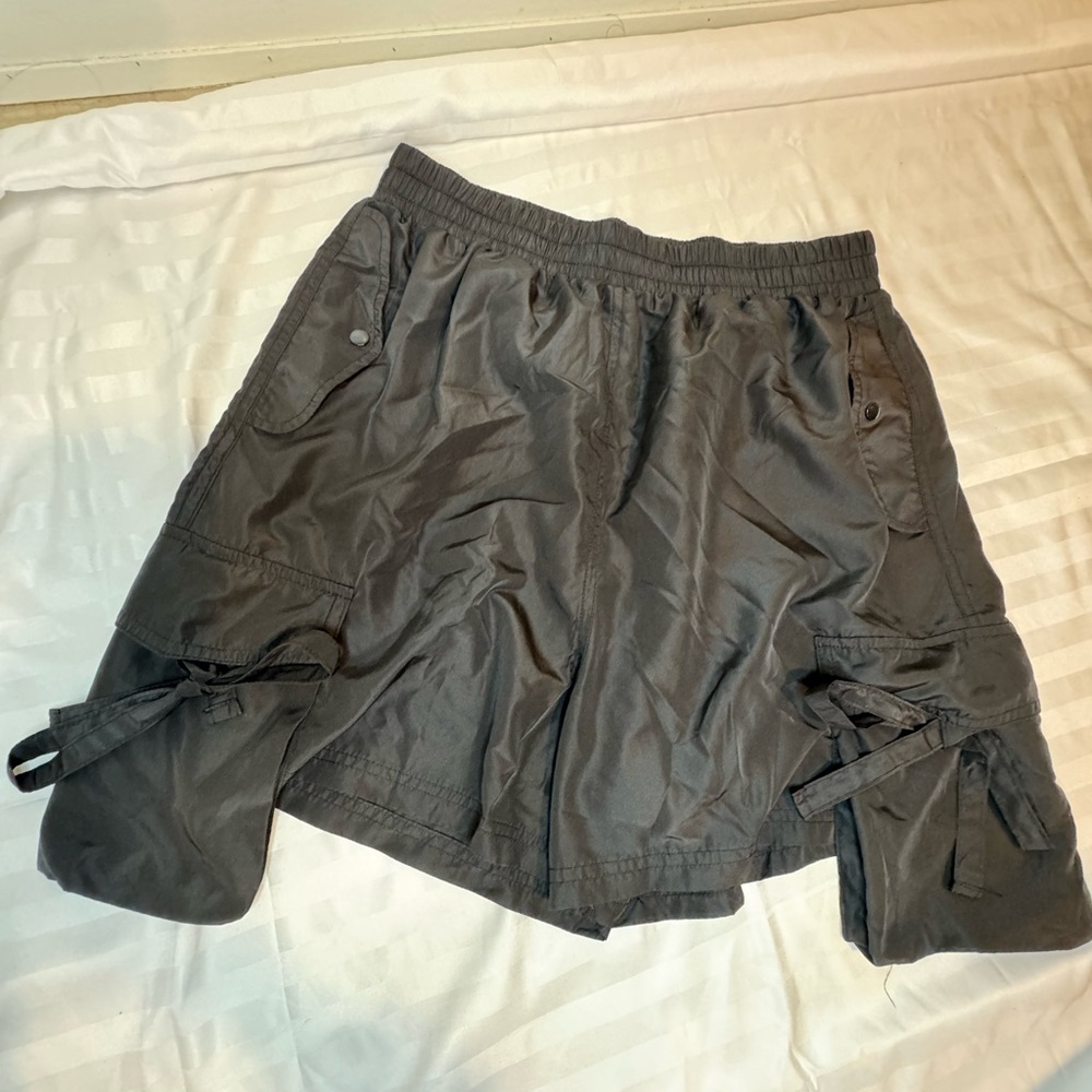 Charcoal Gray Relaxed Fit Bermudas